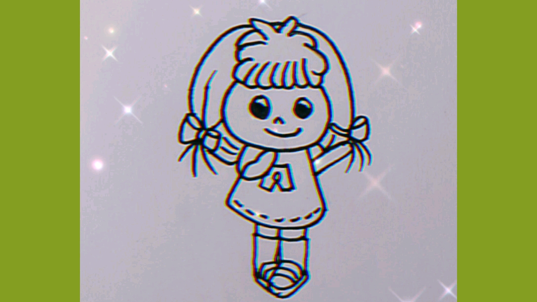 简笔画啦啦啦啦轻松学简笔画可爱的小女孩
