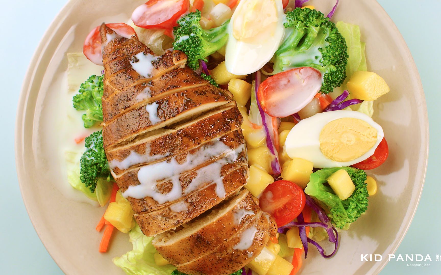 鲜烤鸡排大满足沙拉|时下最流行的主食沙拉,吃得饱的瘦身美食 @kid