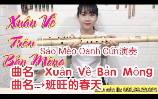 [图]【越南歌曲】【竹笛演奏版本】【演奏 Sáo Mèo Oanh Cún→竹笛猫莺狗狗】【曲名 Xuân Về Bản Mông→班旺的春天】