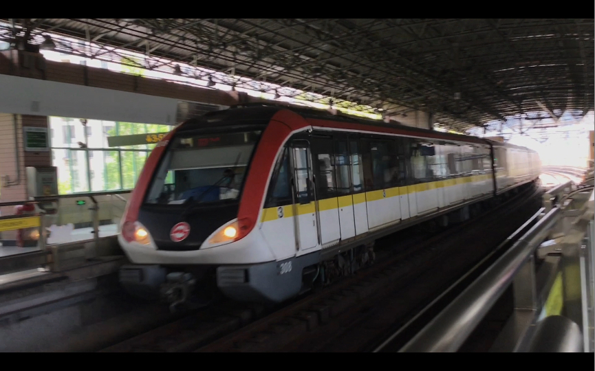 上海地铁3号线黄鱼308与奶嘴419交汇