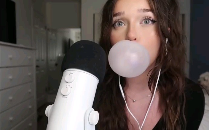 助眠口腔咀嚼音嚼泡泡糖