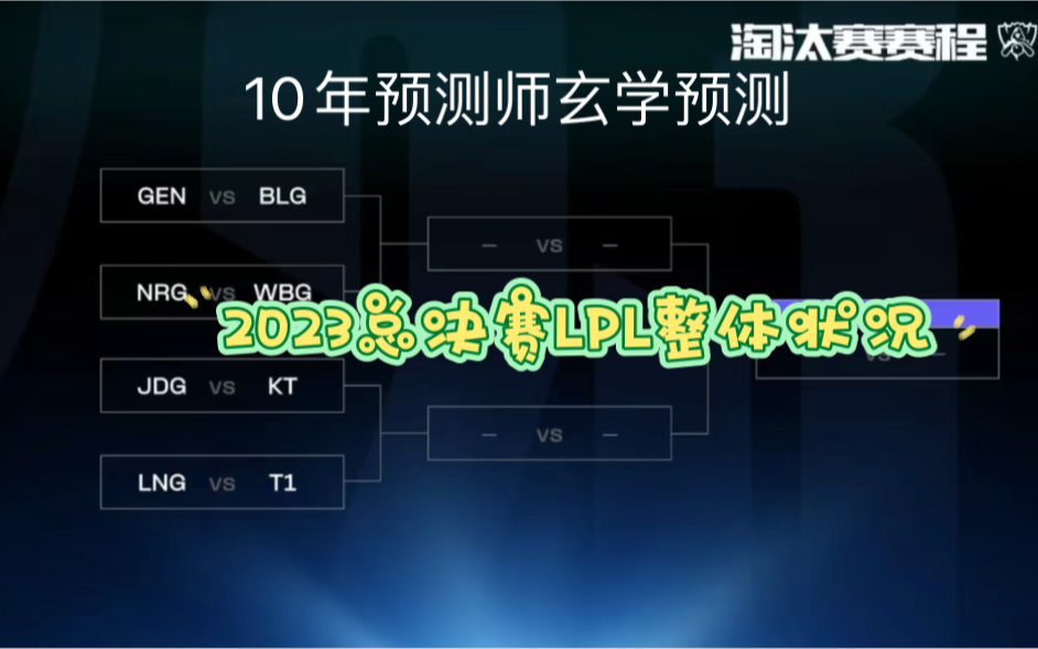 10年预测师预测2023英雄联盟总决赛8进4状况,玄学预测英雄联盟