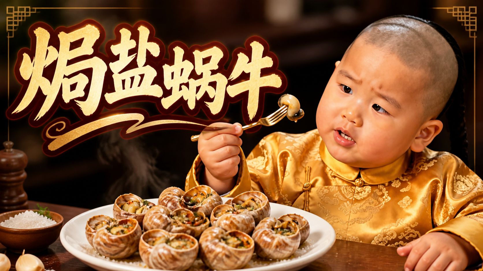 沉浸式体验清朝御厨如何制作焗盐蜗牛