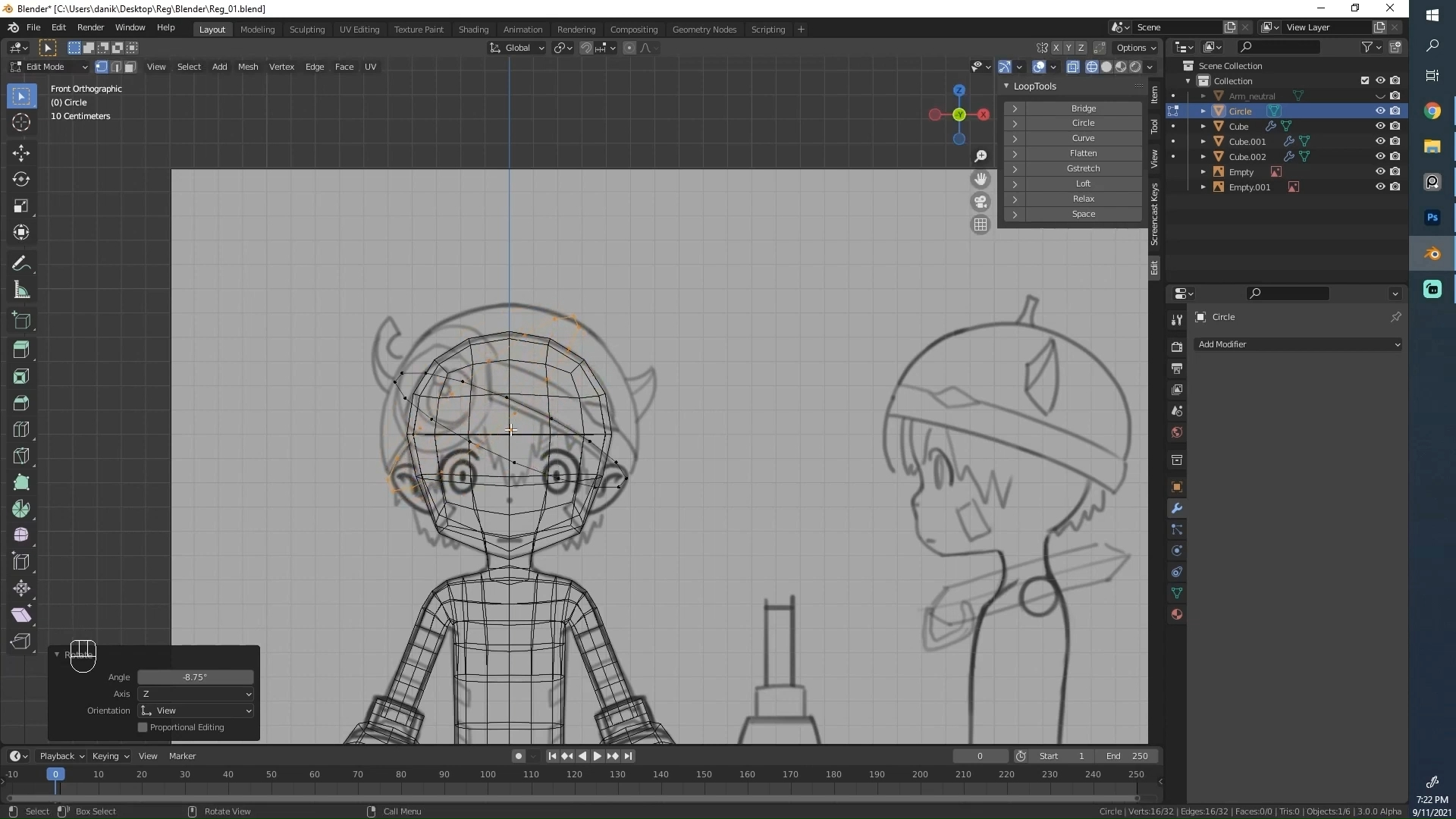 [中文]blender动漫角色建模教程-【#6】