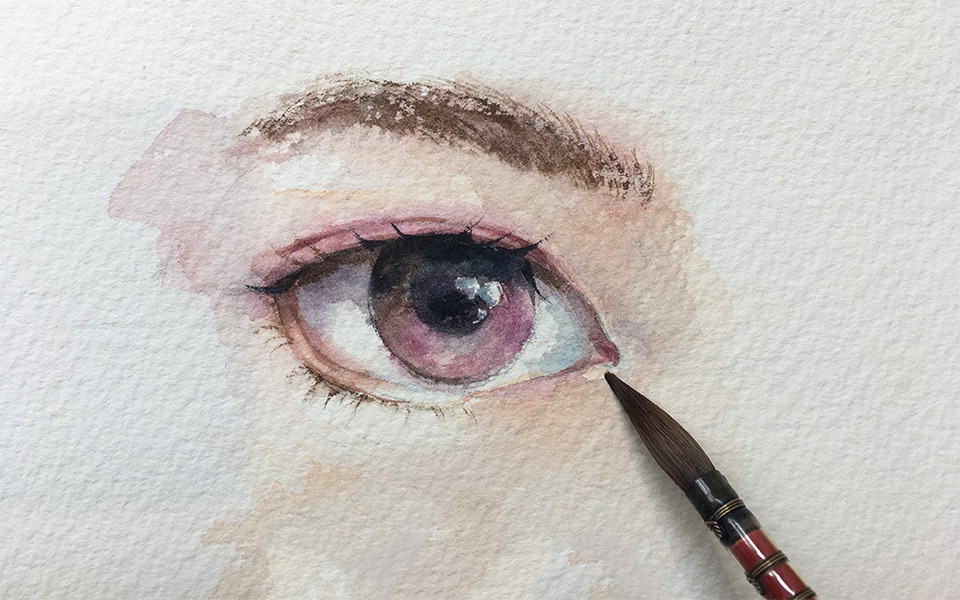 【画时光】用水彩画眼睛系列第二弹[眼睛67正面]
