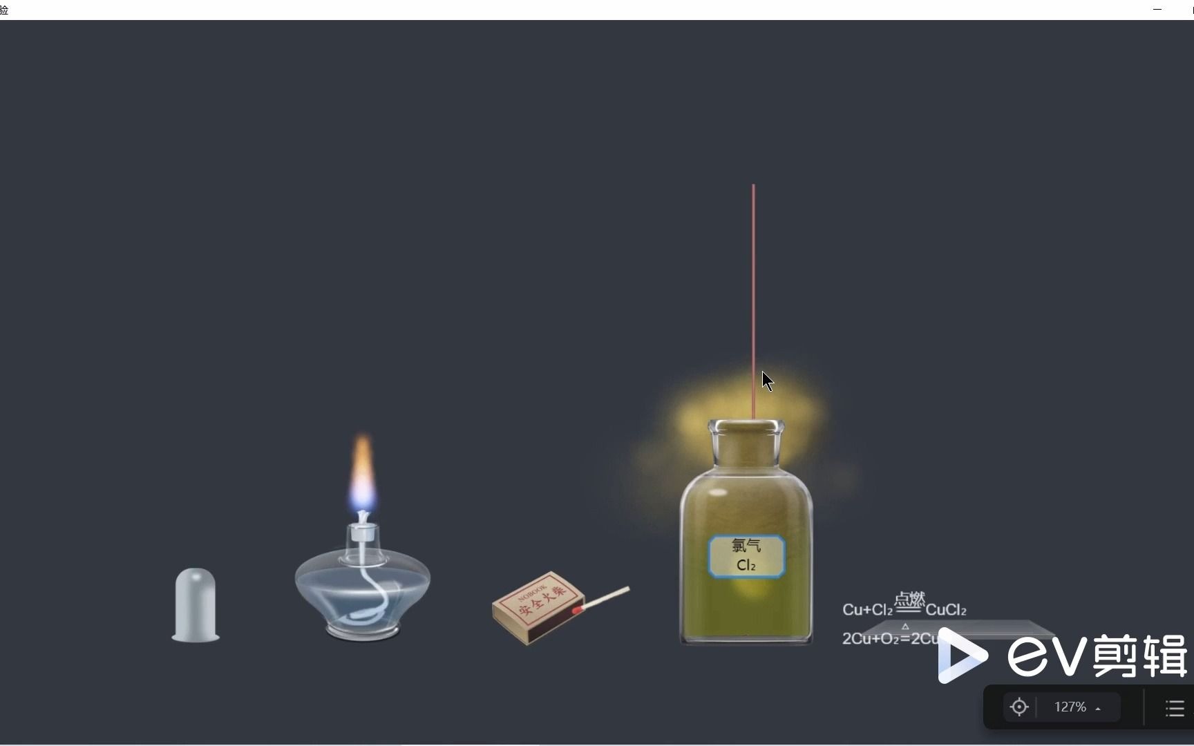 铜丝在氯气中燃烧