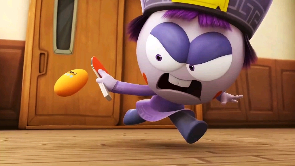 小僵尸大眼打乒乓球,不料大眼不是对手,这是为什么呢.