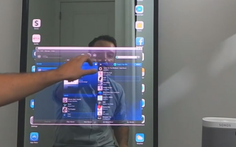 牛人打造出像iPhone一样的智能镜子,挂墙上感觉好爽哔哩哔哩bilibili