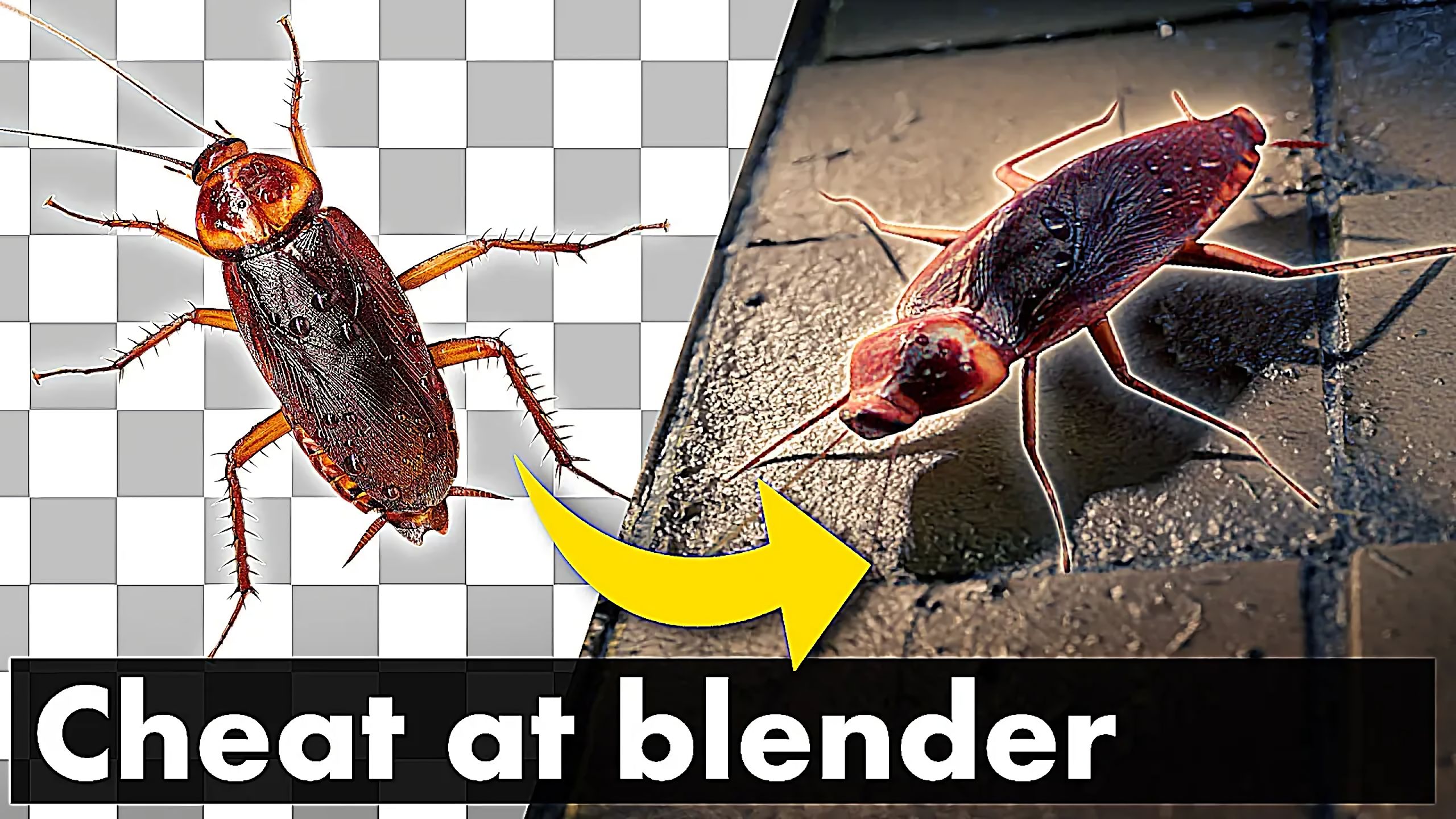 【中字】Blender 建模动画教程:将 2D 图像转换为动画 3D 模型  可爱的小强〈蟑螂. 曱甴) 绑定 2021哔哩哔哩bilibili