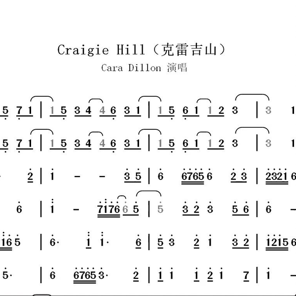 好听的爱尔兰经典民谣】Craigie Hill（克雷吉山）--Cara Dillon演唱