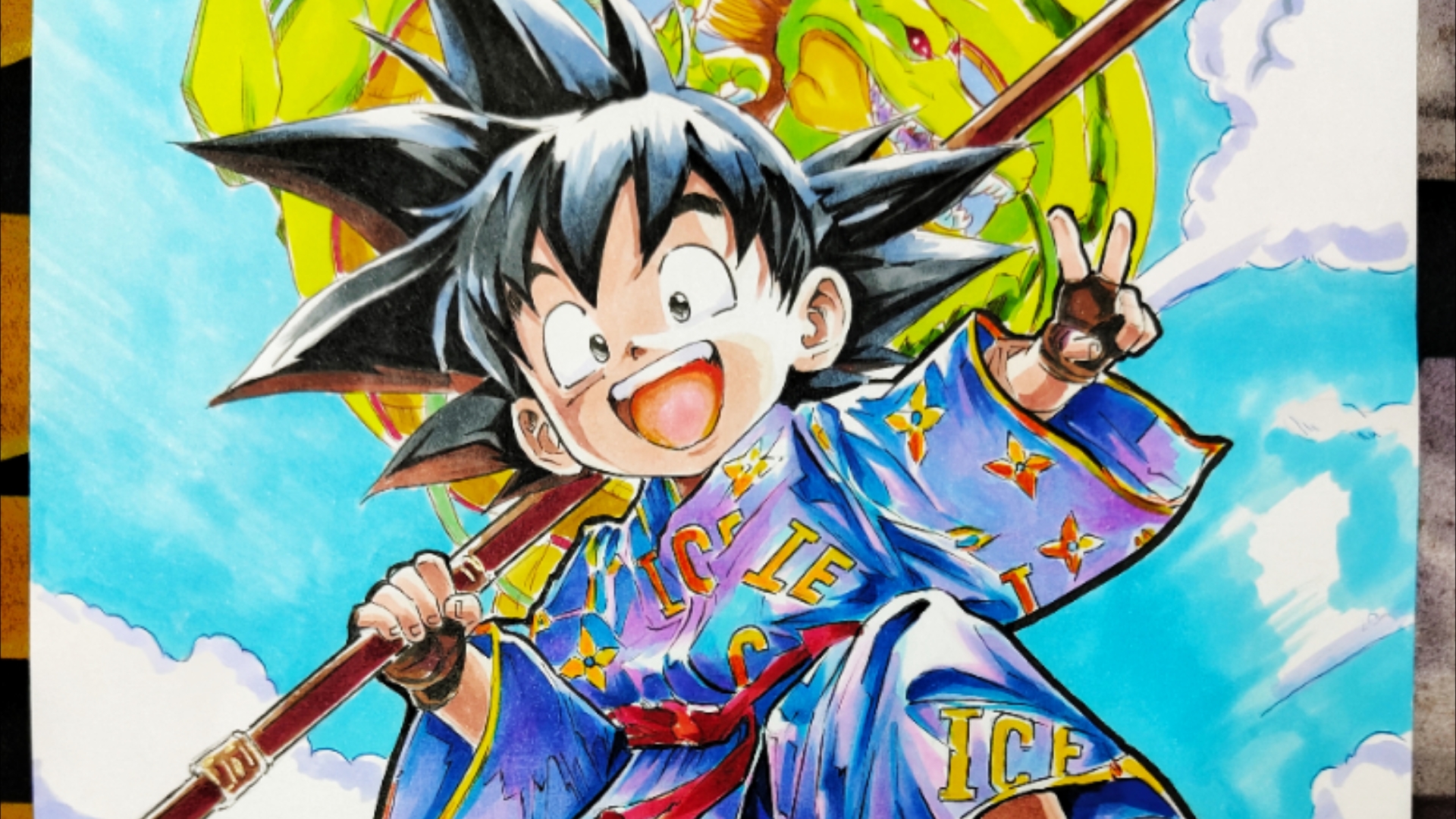 《龙珠主题》~小悟空(马克笔手绘)