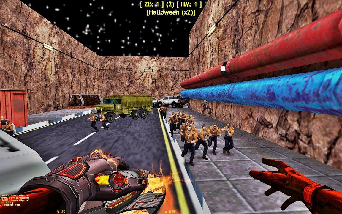 看kz大佬玩cs1.6僵尸逃跑模式 第120期 【未知地带】