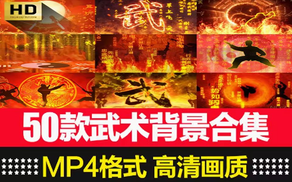 短视频特效剪辑素材——50款最新高清中国风水墨武术功夫哔哩哔哩bilibili