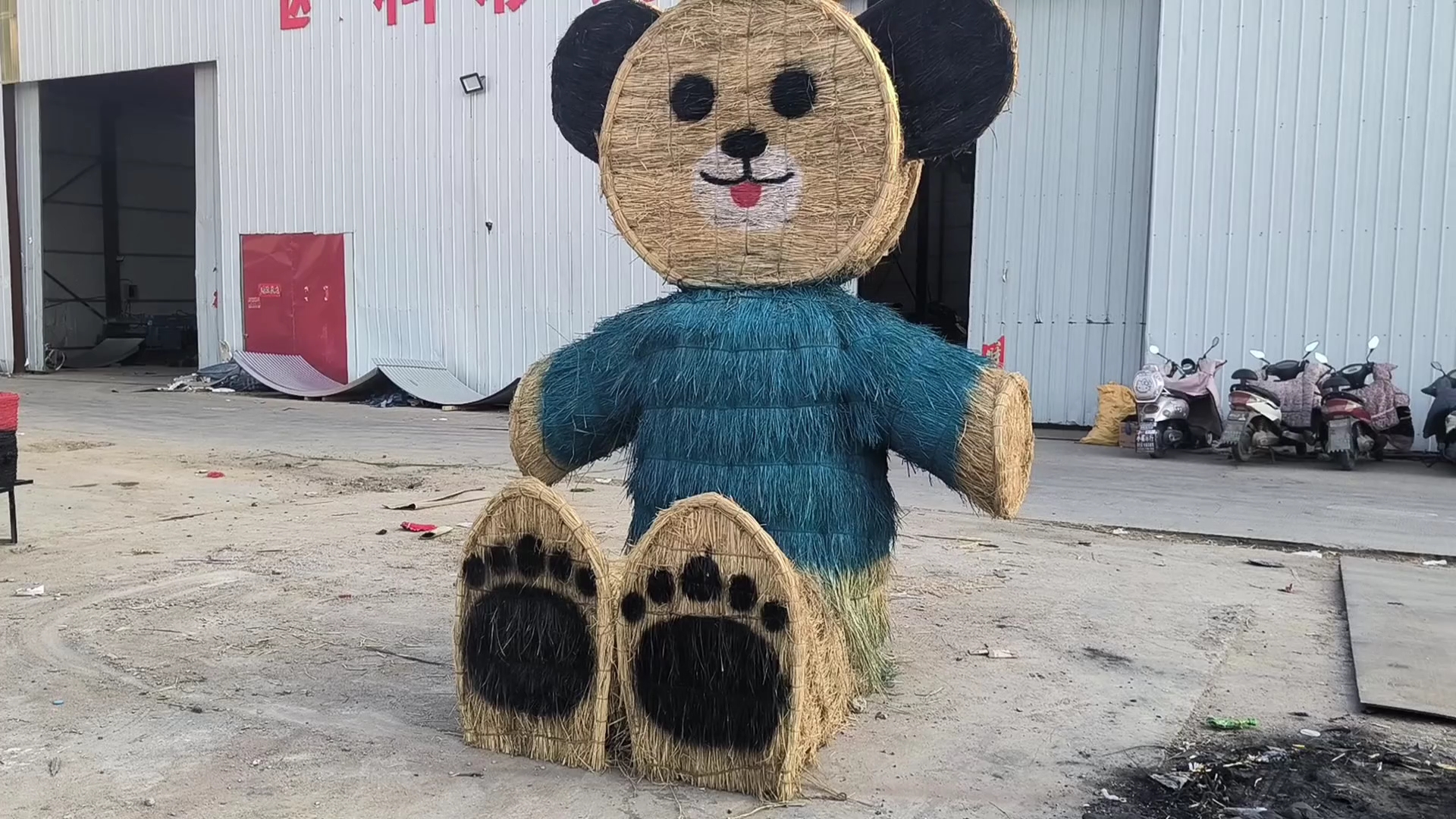 造型 草雕艺术小品 卡通稻草人工艺品 景观小品定制 定做稻草造型雕塑