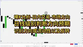 Download Video: 【SMC订单流】日线级别方向预期判断-识别流动性以及反转