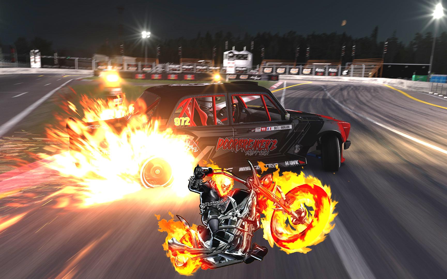 【神力科莎漂移】恶灵骑士幽灵战车风火轮漂移