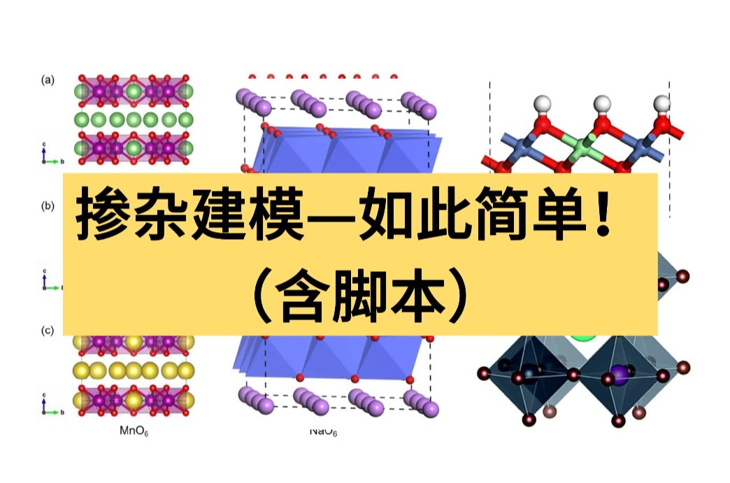 MS掺杂建模【1】—掺杂比例浓度如何确定?超胞取多大?|合金、间隙掺杂、随机替代掺杂、随机空位、无序掺杂、虚晶近似VCA |华算科技MS杨站长|哔...