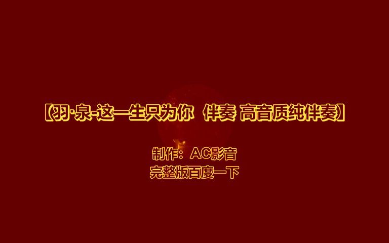 [图]羽·泉-这一生只为你 (DJ Yindy版) 伴奏 高音质纯伴奏 (1)