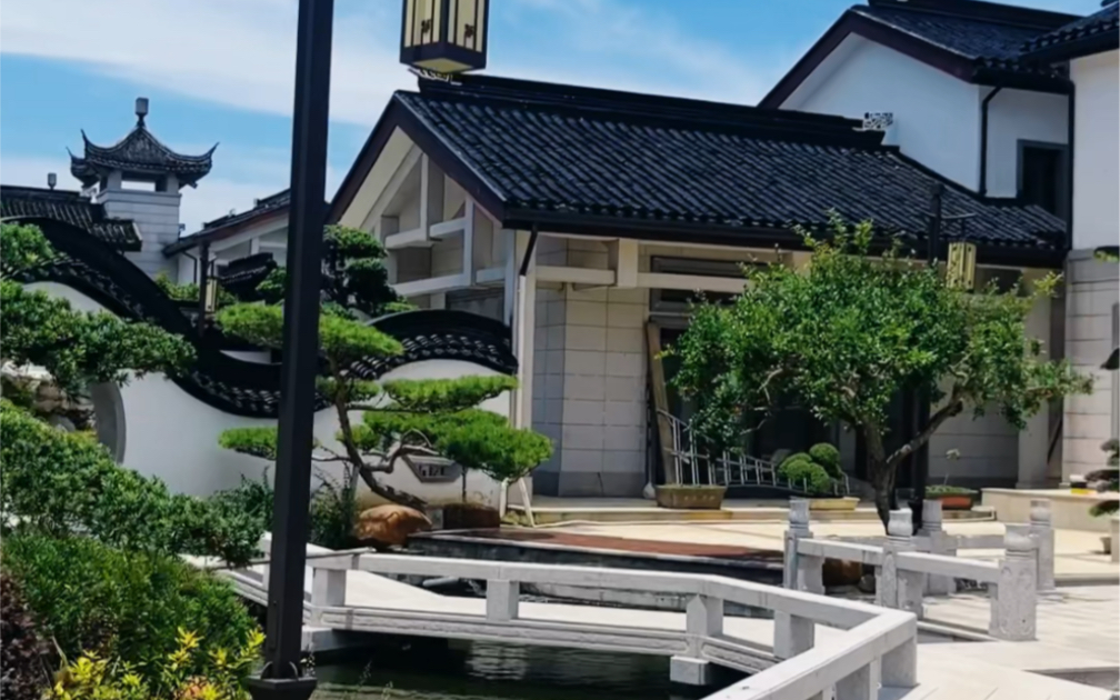 苏州富人区:湖景独栋中式合院别墅93房屋740平,花园3亩进产证,低于