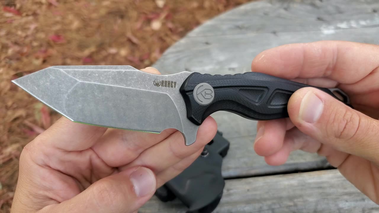 kubey酷备ku230 d2 steel fixed blade tanto with kydex sheath求生