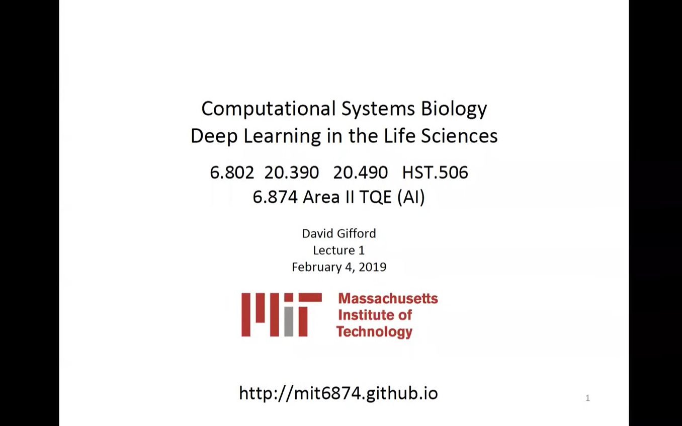 MIT计算系统生物学:生命科学中的深度学习哔哩哔哩bilibili