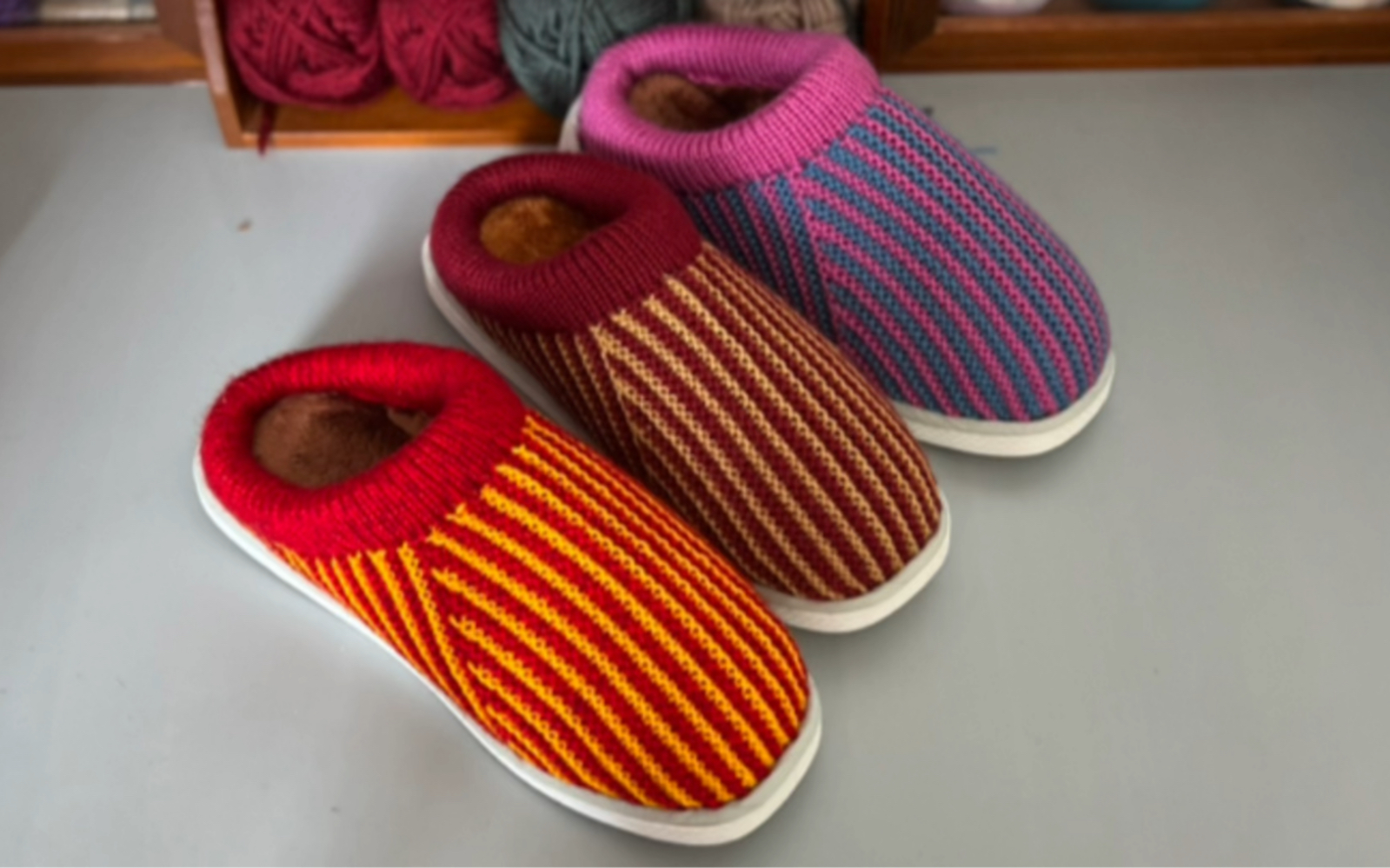 (教程一)八字款棉拖鞋的织法