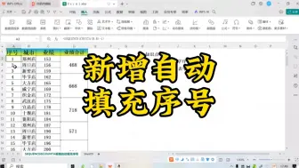 新增自动填充序号