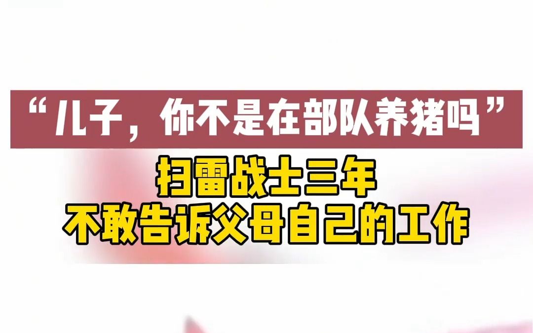 “爸,妈,我在部队其实没有养猪,我是一名光荣的排雷战士!”哔哩哔哩bilibili