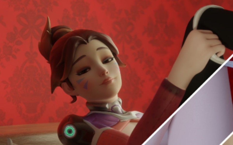 3d区扛把子dva竟一口吞下黝黑又大的阿贡