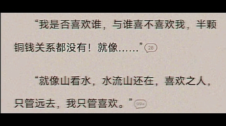 “就像山看水,水流山还在,喜欢之人,只管远去,我只管喜欢.”哔哩哔哩bilibili