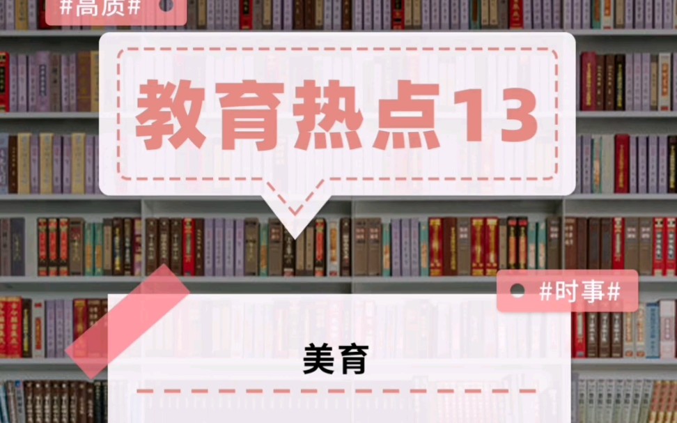 【教育热点13】美育哔哩哔哩bilibili