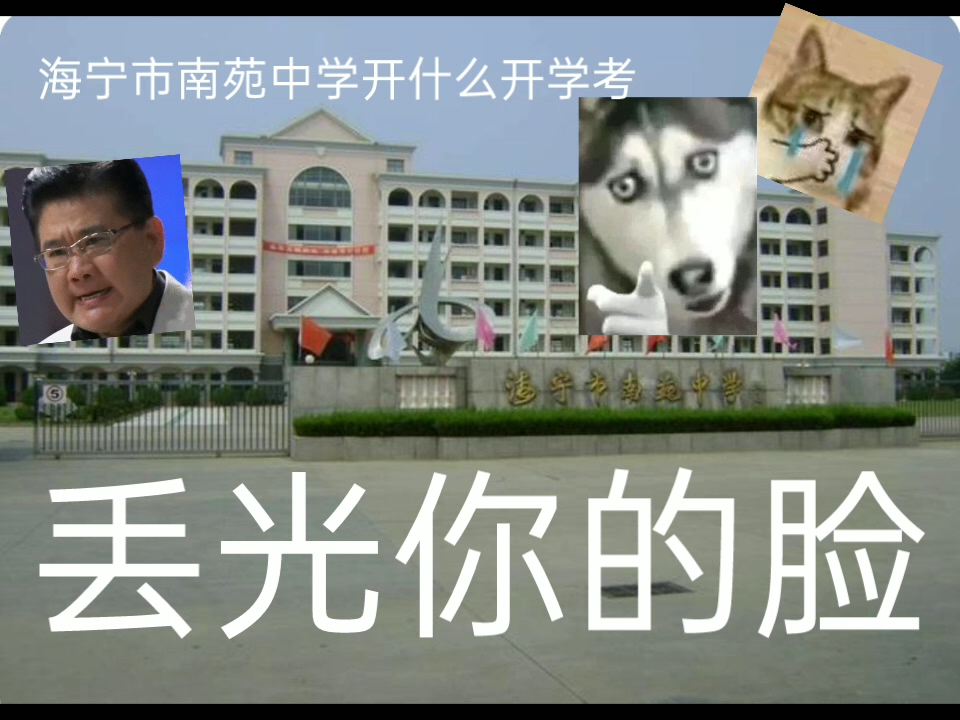 海宁市南苑中学考什么开学考 丢光你的脸