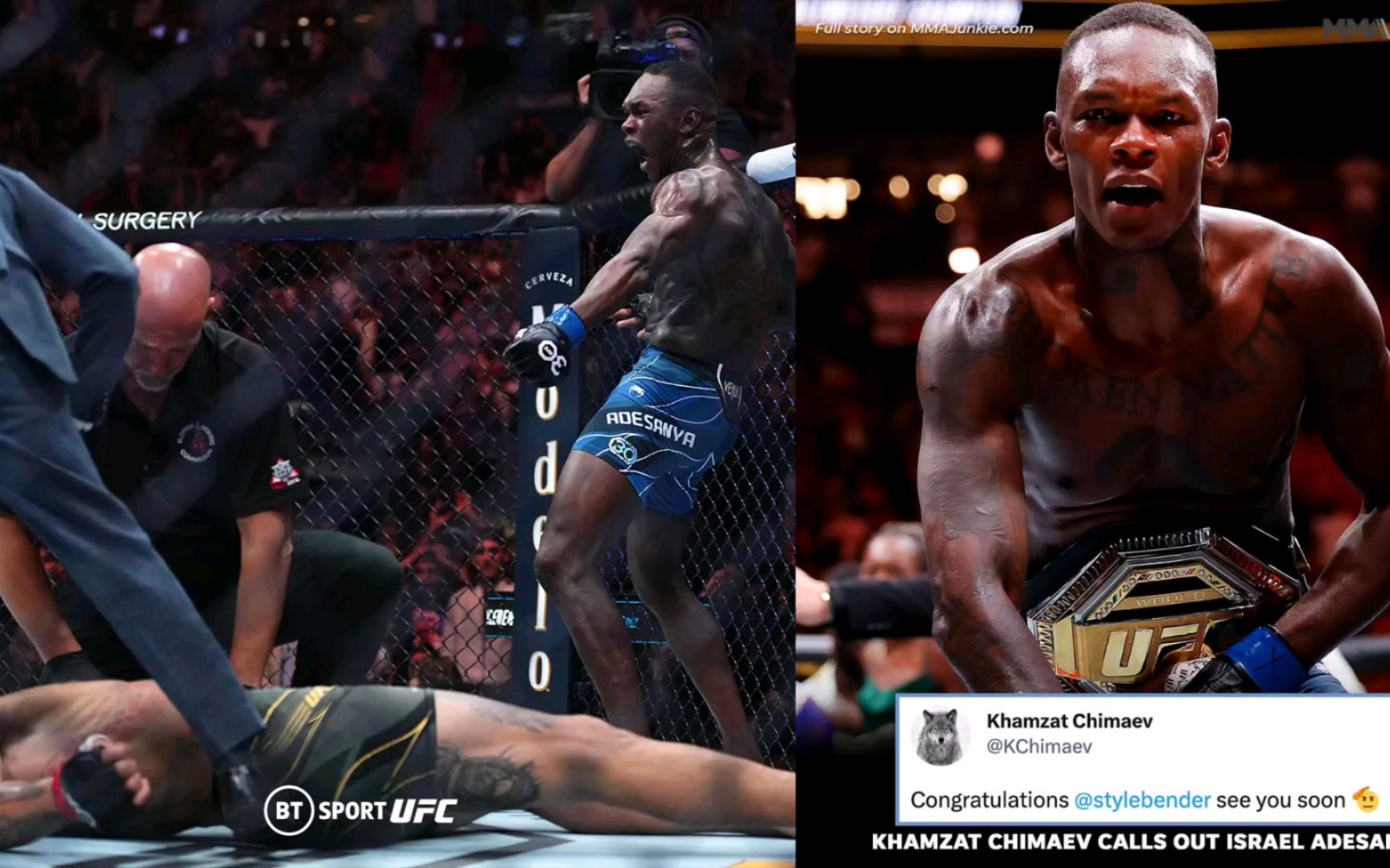 ufc287黑龙ko佩雷拉后,狼王叫阵黑龙