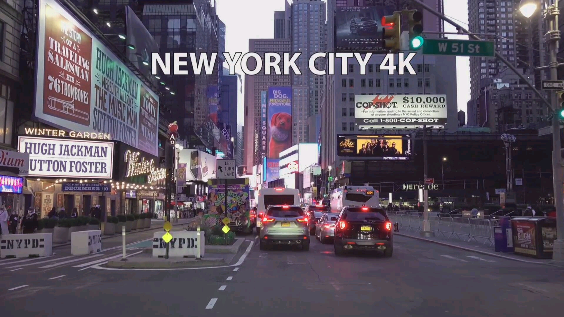 [图]驾驶在纽约时代广场 - 美国街景 Times Square - New York City 4K - Driving Downtown