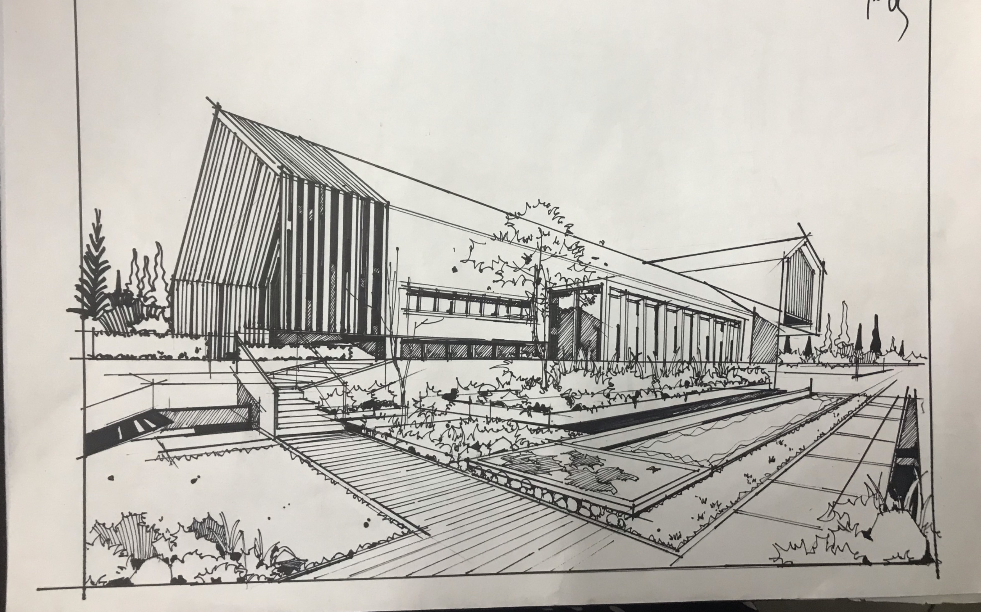 【千寻寻寻】建筑效果图环艺考研线稿