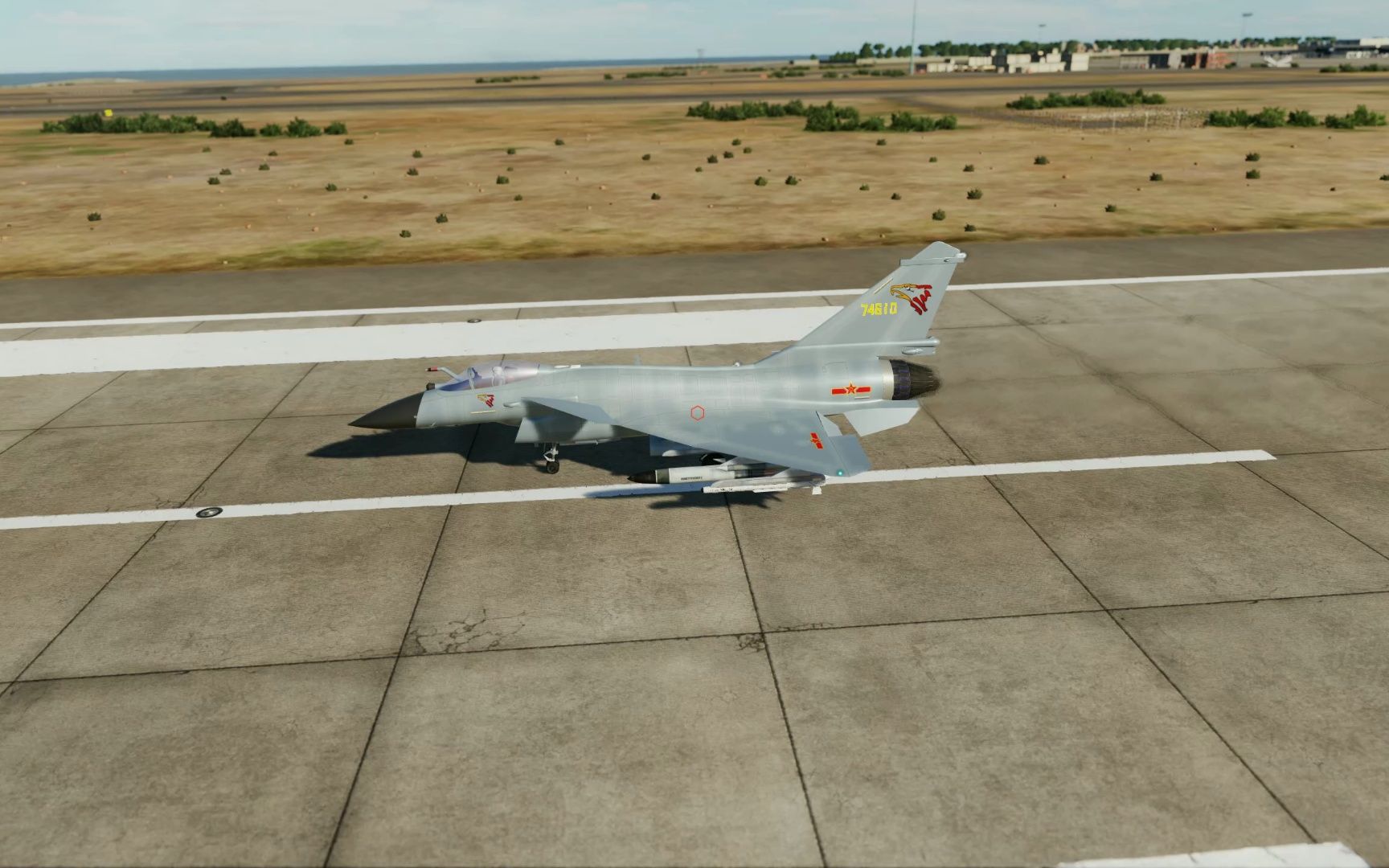 DCS World 歼10B发射鹰击91摧毁敌方防空系统模拟飞行