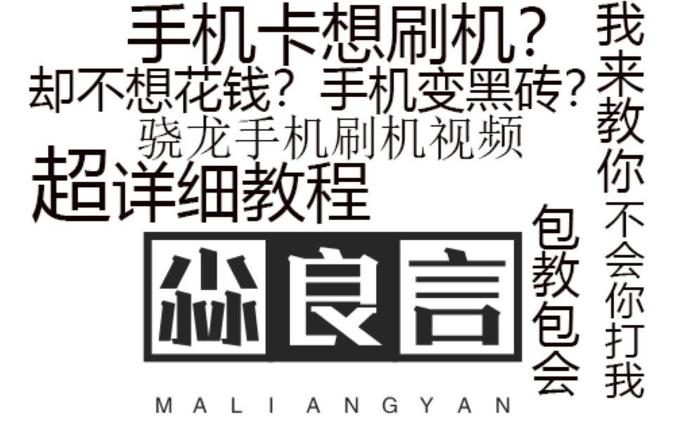【手机刷机】还去手机店刷机?看完视频省下百来块的刷机费