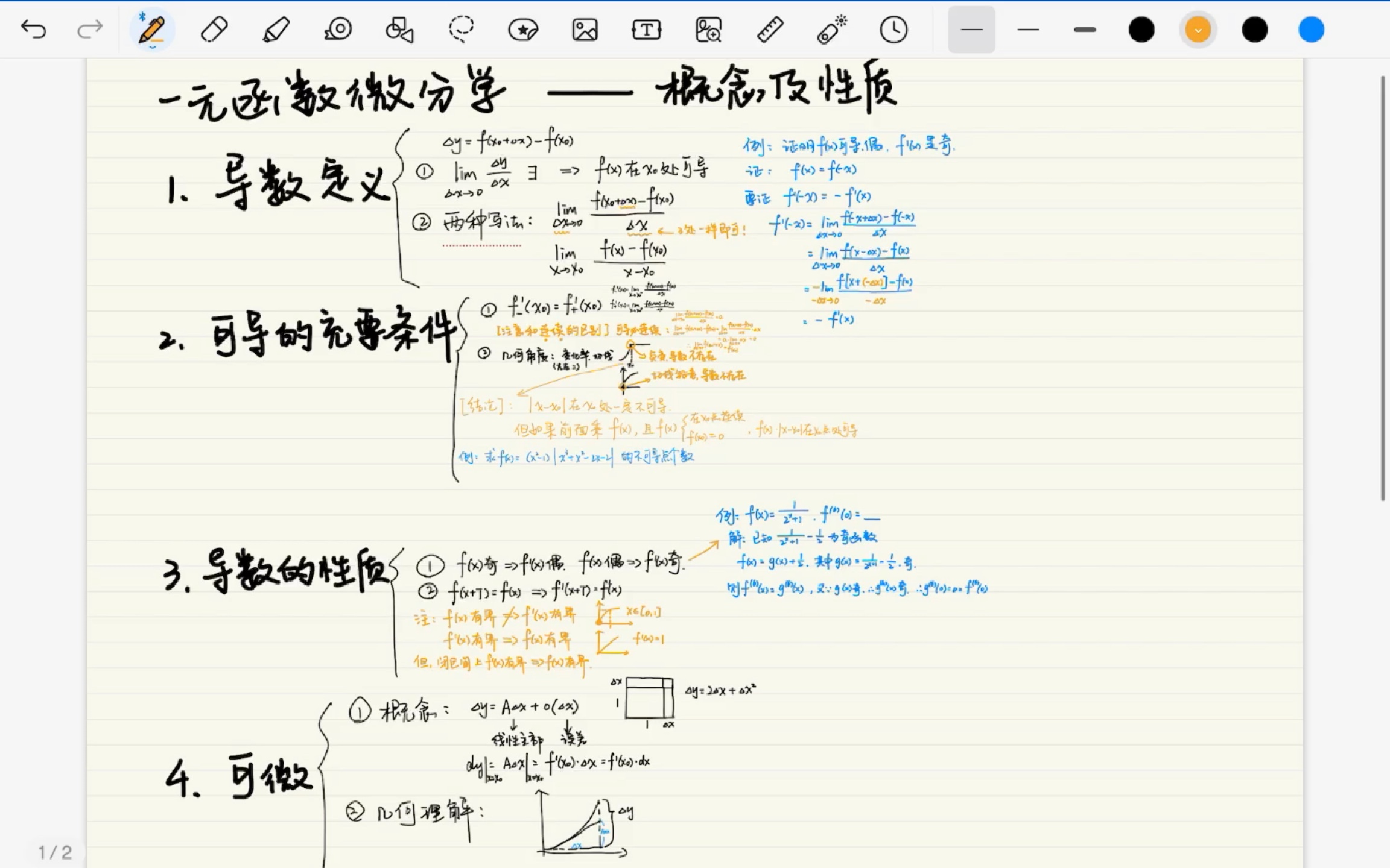 【张宇基础30讲复习】一元函数微分学的概念与性质 什么是可导 可微哔哩哔哩bilibili