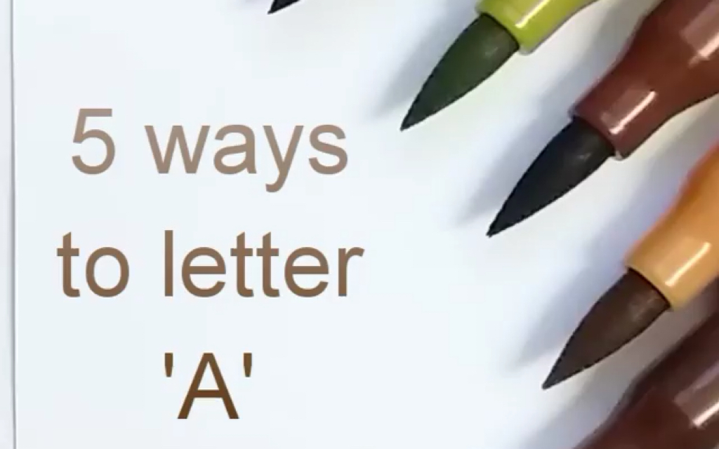 【搬运】单个brush花体英文字母5种书写方法教程:A、B、C、D、E、F哔哩哔哩bilibili