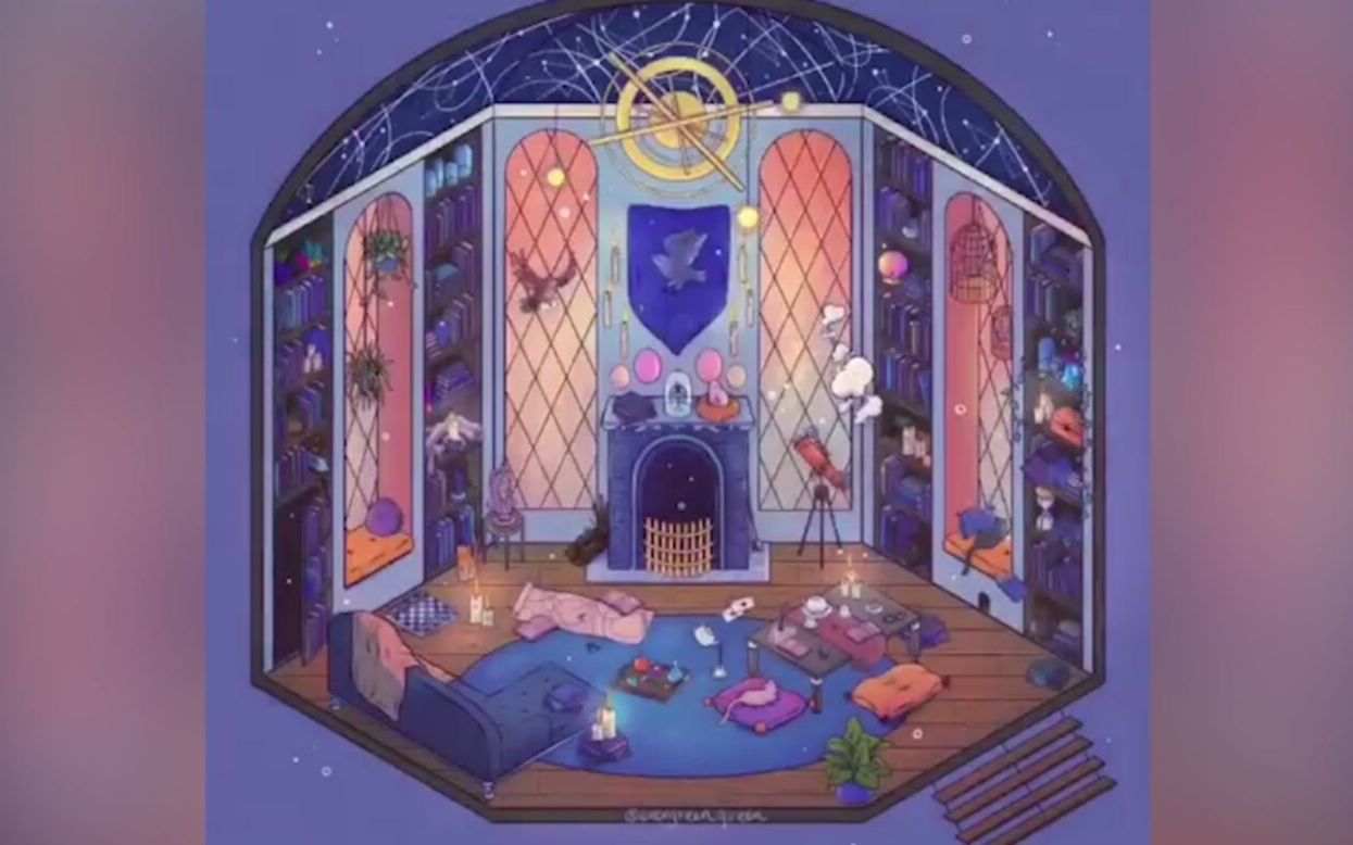 网友设计霍格沃茨四大学院公共休息室你最中意哪个