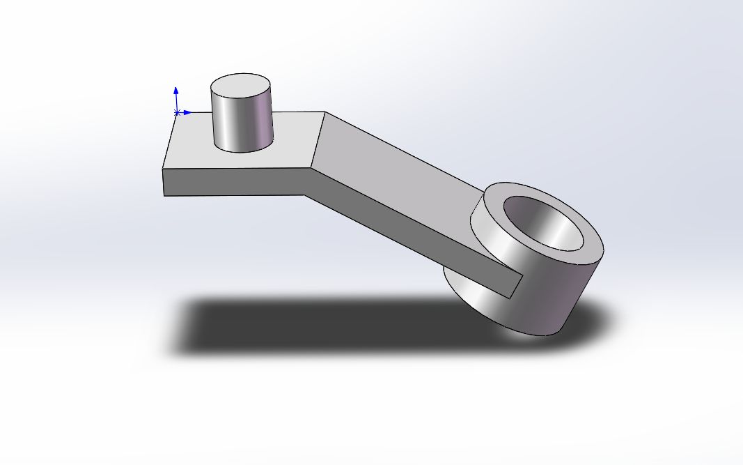 solidworks进阶-使用拉伸凸台/基体功能,拉伸切除功能画曲拐(曲柄)