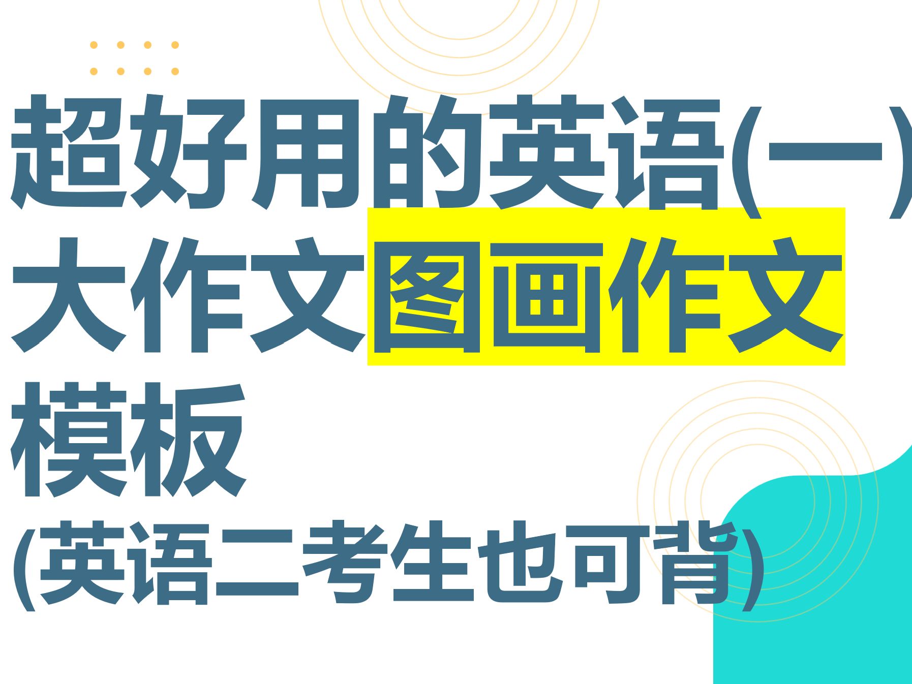 超好用的考研英语一大作文模板图画作文模板(也适用于英语二考生)哔哩哔哩bilibili