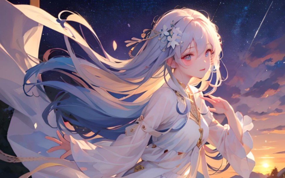 ai绘画:白色礼服少女