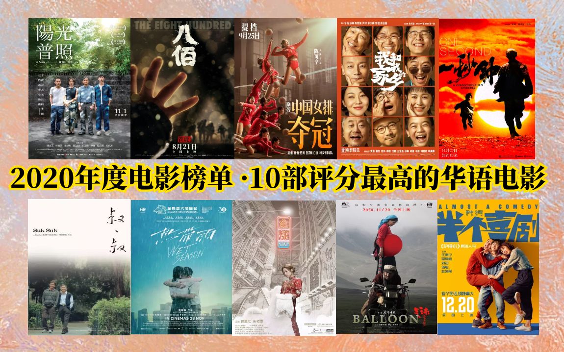 2020年度电影榜单ⷱ0部评分最高的华语电影解读~你看过几部,有你最爱的影片吗?哔哩哔哩bilibili