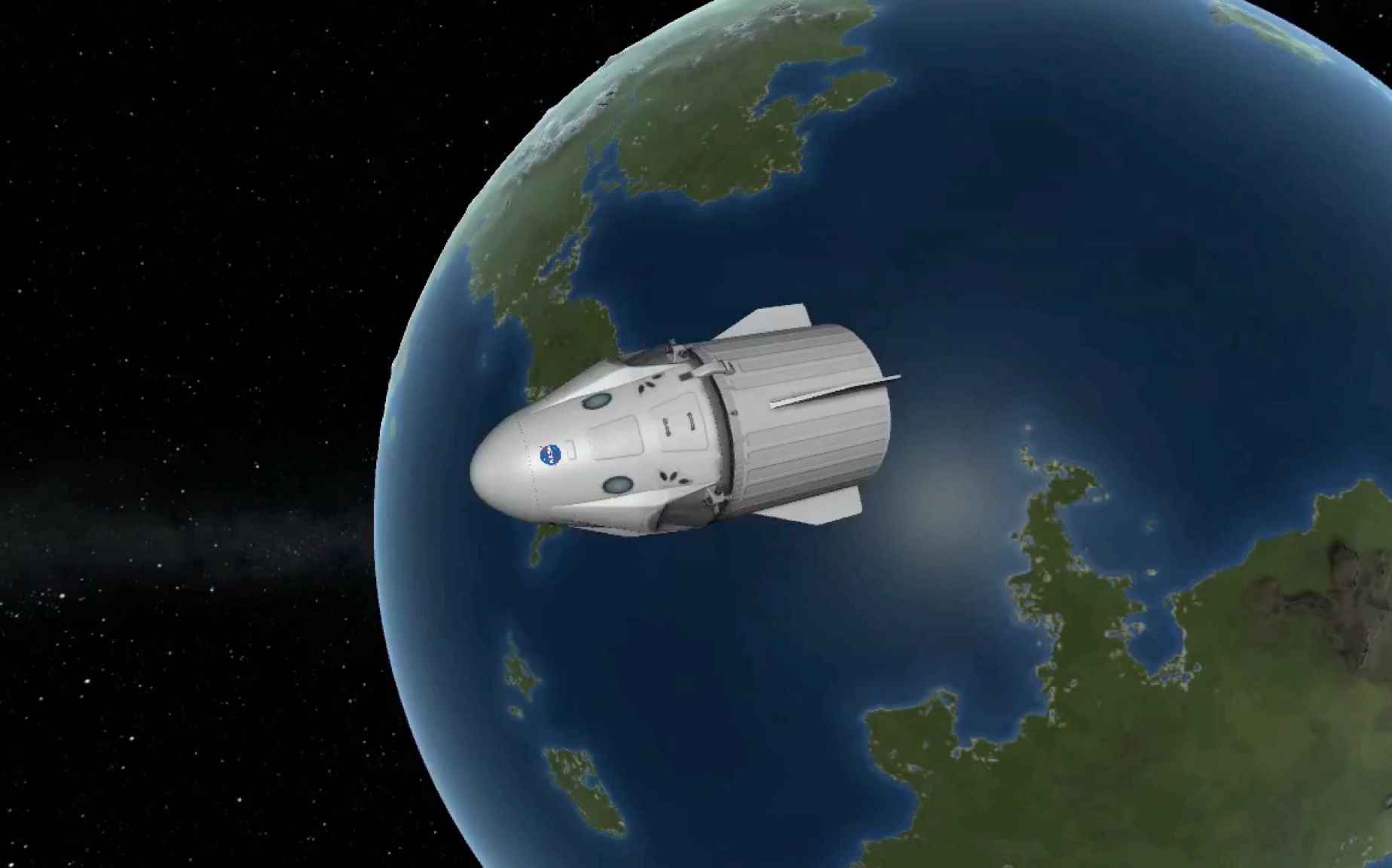 「ksp」spacex载人龙飞船入驻近未来空间站(前半部分为真实的任务模拟