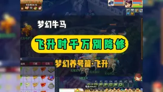 【梦幻西游】飞升时千万别降修
