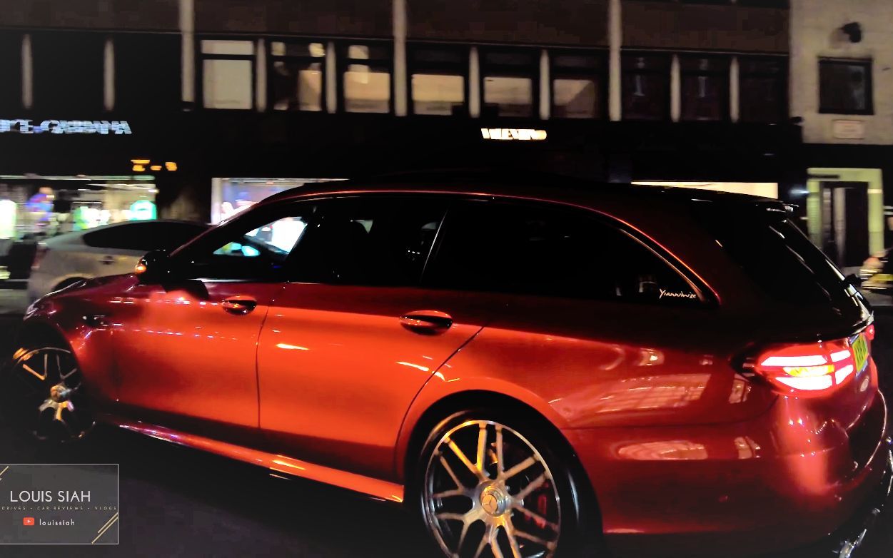 奔驰amg w213 s213 e级 e63 s amg旅行车伦敦街头炸街排气声浪 wagon