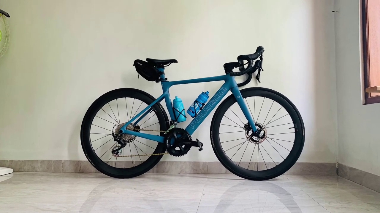 polygon helios a7进口碳纤维气动破风公路车,蓝色魅力一枝独秀