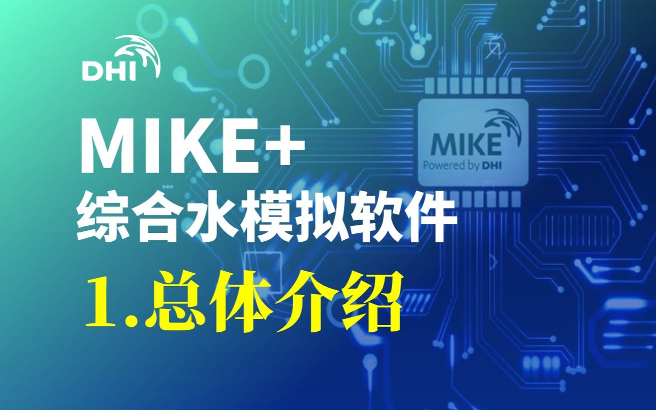 MIKE+ 综合水模拟软件1.总体介绍哔哩哔哩bilibili