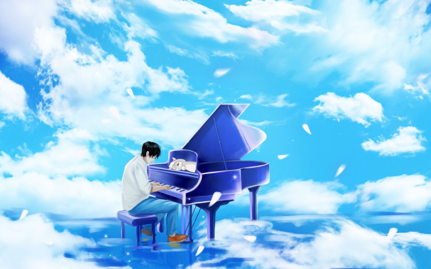 【钢琴少年与猫】猫咪在钢琴上睡着了,那我还弹吗?_哔哩哔哩_bilibili